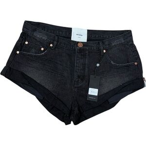 One Teaspoon Worn Black Bandit Denim Shorts - Size 31 NWT
